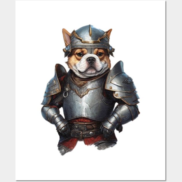 dog knight in shining armour Wall Art by JnS Merch Store